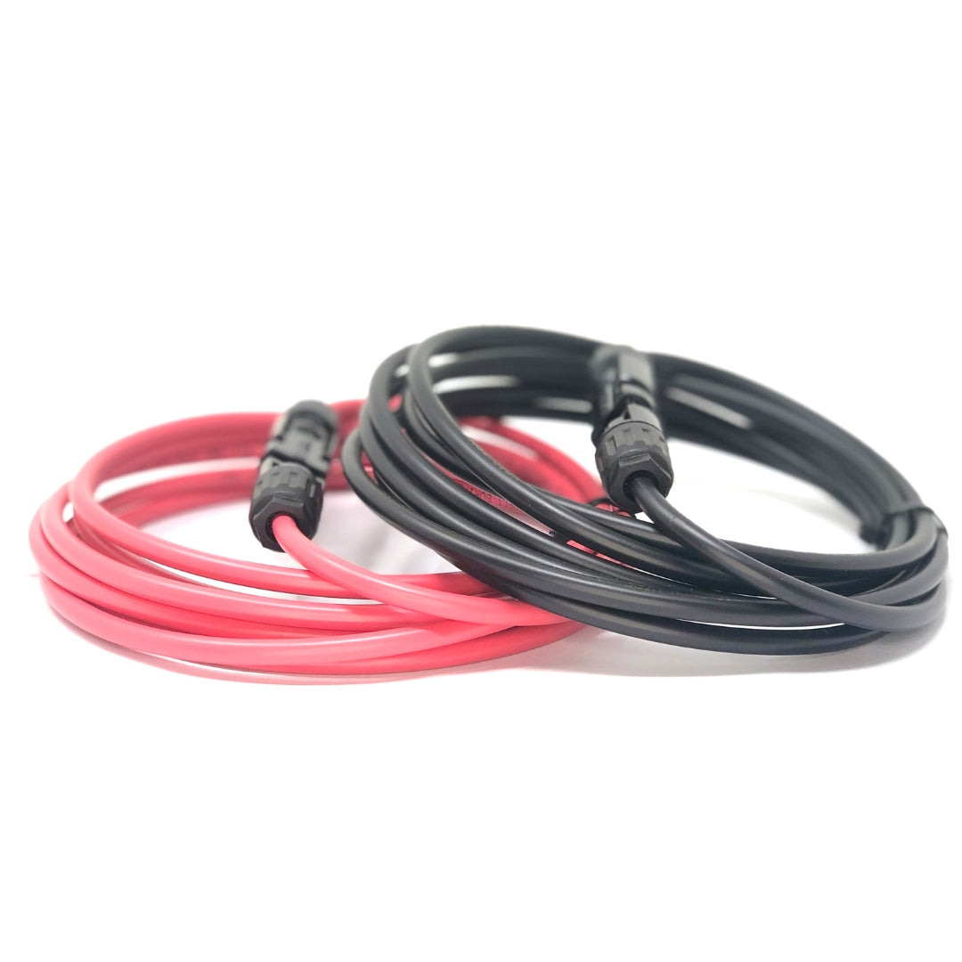 Renogy 20FT 10AWG Solar Panel Male and Female Connectors, Extension  Cables-Pair, 1 Pair (Red and Black)