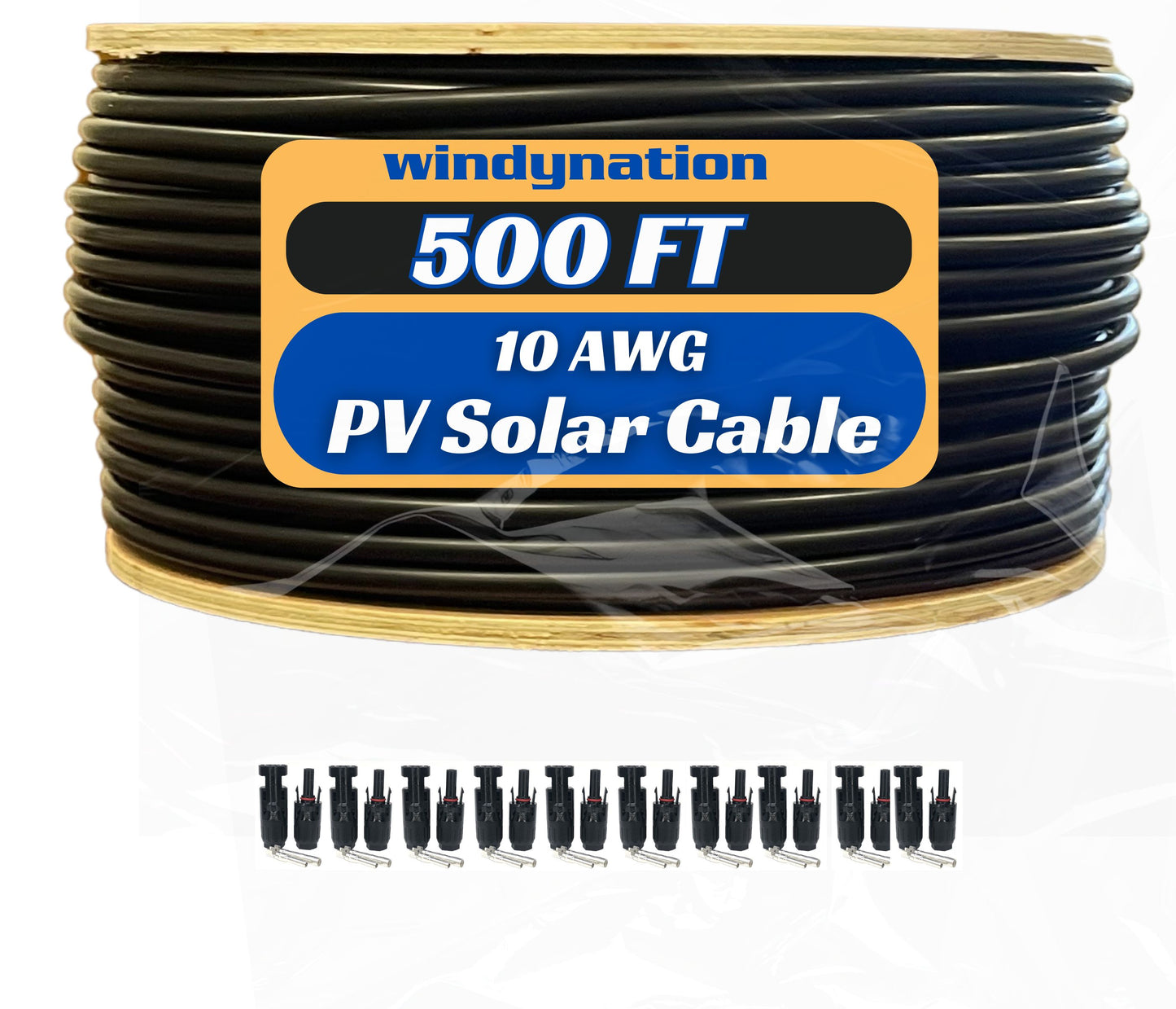 500 Foot Spool 10 Gauge 10 AWG Solar Panel Extension Cable Wire Black or Red Pure Copper