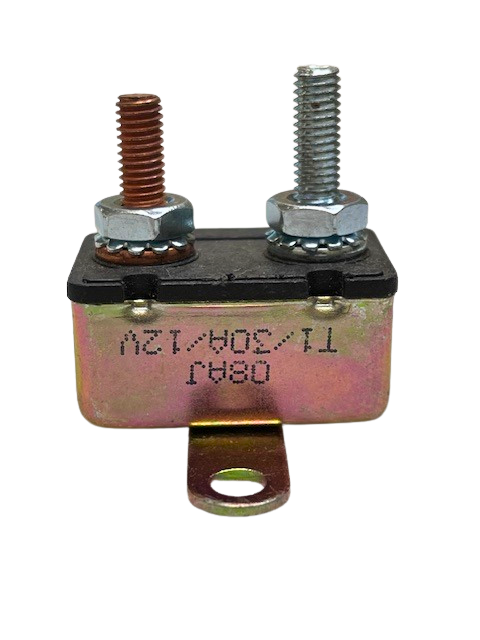 30-Amp or 50-Amp 12 Volt Automatic Reset Circuit Breaker