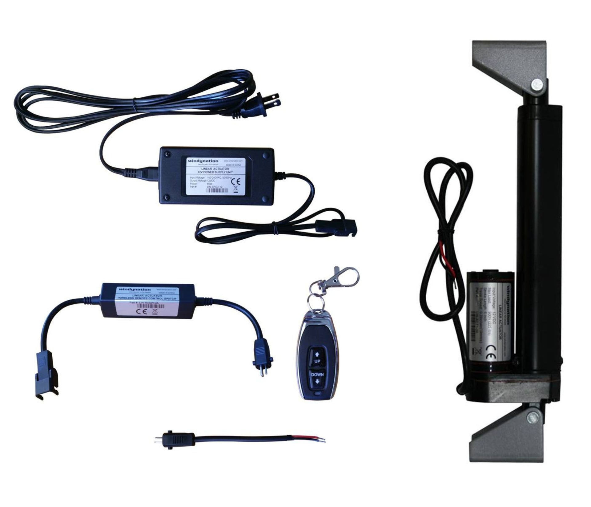 Linear Actuator or DC Motor Power Supply + DPDT Wireless Remote Contro –  Windy Nation Inc