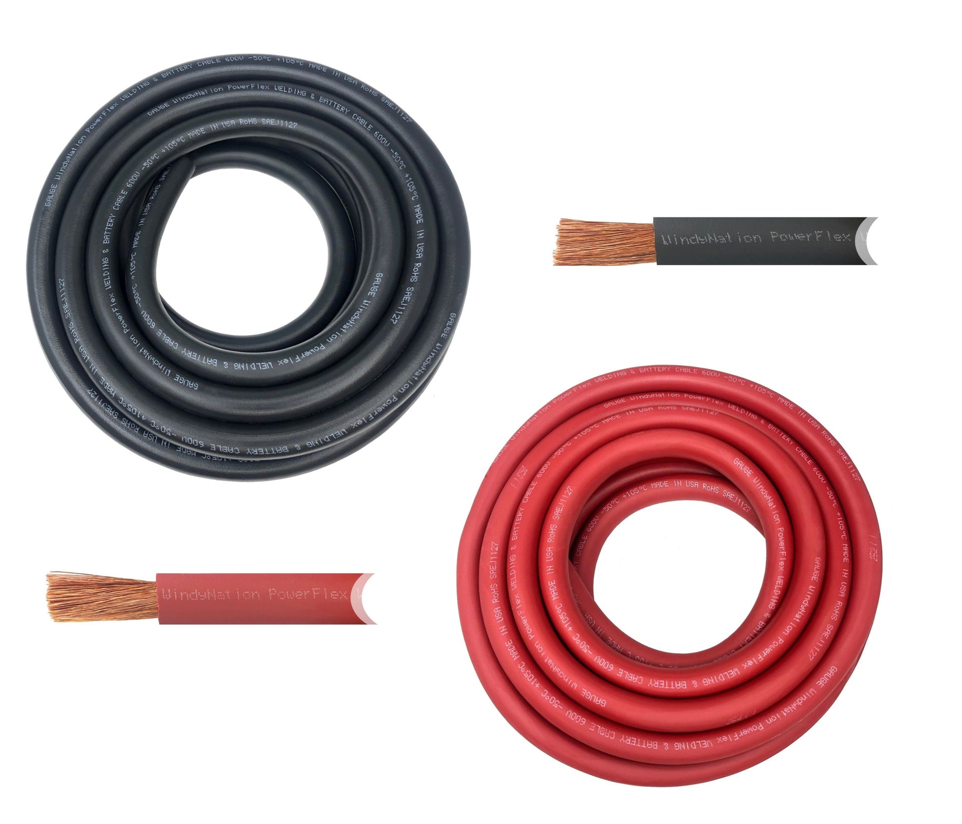 4 Gauge Pure Copper Ultra Flexible Welding & Battery Cable – Windy