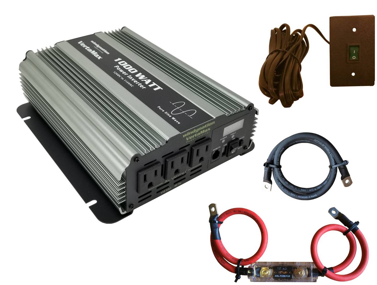 VertaMax 1000 Watt 12 Volt Pure Sine Wave Power Inverter – Windy 