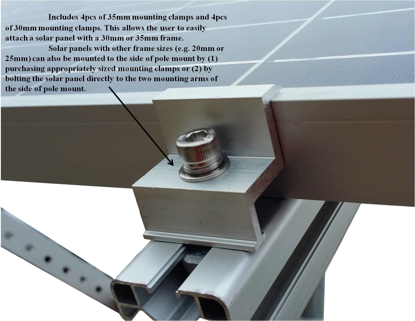 Solar panel rack mount hot sale